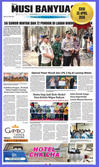Koran Harian Musi Banyusin 25 April 2026