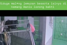 Heboh, Aksi Pencurian Jemuran Pakaian Terekam CCTV di Palembang 