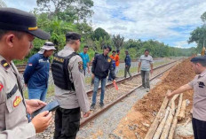 Seorang Buruh Proyek Talut Coran Penahan Rel Kereta Api Tewas Disambar Babarajang 