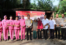 Polres Muara Enim Beri Rumah Layak untuk Warga Desa Harapan Jaya