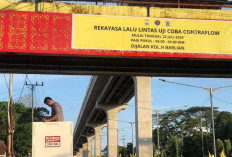 Urai Kemacetan Lalulintas, Dishub Palembang Lakukan Uji Coba Contraflow di Jalan Kolonel H Barlian