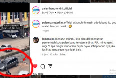 Jadi Sorotan Publik! Jalan Siaran Sako Palembang yang Berlubang Parah dan Tak Kunjung Diperbaiki Makan Korban