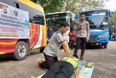 Dokkes Polres Muba Berikan Pelatihan Pertolongan Pertama bagi korban Kecelakaan 