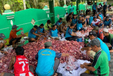 Semangat Berbagi di Iduladha: Desa Bukit Jaya Kurban 25 Sapi dan 11 Kambing