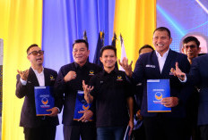 Bupati HM Toha Tohet Hadiri Pelantikan Serentak 14 DPD Partai NasDem se-Sumsel