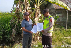 Giat Polisi SANJO, Polsek Lalan Datangi Warga, Ingatkan Jangan Membuka Lahan dengan Membakar 