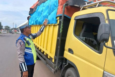 Satlantas Polres Banyuasin Tindak Tegas Kendaraan ODOL di Jalintim