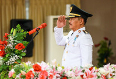 Upacara Penurunan Bendera Merah Putih di Muba Berlangsung Khidmat, Wabup Rohman Apresiasi Kerja Keras Petugas