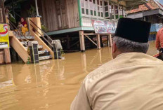 Tinjau Banjir, PJ Bupati Apriyadi Himbau Jaga Kesehatan dan Keselamatan 