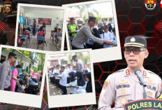 Polsekta Lahat dan Polsek Merapi Datangi Sekolah Bagikan Makanan Bergizi 