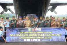 Sumsel Kembali Berangkatkan Bantuan Kemanusiaan Dengan Pesawat Hercules untuk Tiga Provinsi Terdampak Bencana 