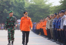 Pj Gubernur Elen Setiadi Pimpin Apel dan Simulasi Mitigasi Bencana Banjir di Provinsi Sumsel