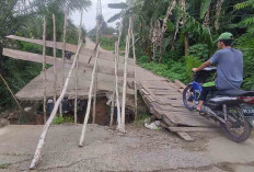 Jembatan di Banyuasin Ambruk Sejak Awal Desember, Belum Diperbaiki