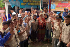 Sungai Keruh Bersatu, Hj Lucianty Resmikan Posko Sekaligus Tim Pemenangan di Desa Perbatasan Muba-Pali