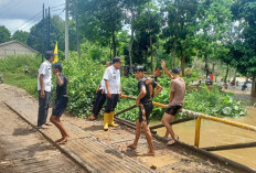 Sungai Dangkal, Desa Jembatan Gantung Jirak Jaya Terendam Air, Warga Berharap Ada Normalisai
