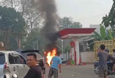 Heboh, Usai Isi Pertamax hingga Meluber, Yamaha NMAx Terbakar di SPBU 