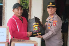 Polres Banyuasin Ulurkan Bantuan untuk Korban Angin Puting Beliung di Muara Sugihan