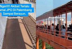 Jembatan LRT Opi Mall Goyang, Warga Panik!