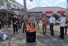 Pemusnahan Barang Bukti Dihadiri Pj Bupati OKI, Ada 117 Perkara Tuntas 