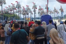 Ribuan Warga Padati Jakabaring, Rayakan HUT RI ke-80 dengan Lomba Panjat Pinang