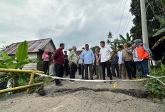 Bupati Ogan Ilir Tinjau Jembatan Lubuk Rukam–Muara Kumbang yang Ambruk