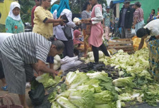 Musim Hujan, Pedagang Sayur di Pasar Ngulak Terpaksa Turunkan Harga untuk Hindari Kerugian