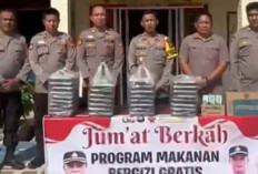 Di Ponpes Miftahurrohman, Polsek Tungkal Jaya Bagikan Makan Bergiji 