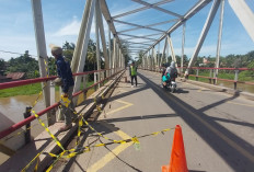 Gawat! Kabel Suspensi Jembatan Peninggalan Muba Putus, Bupati Toha Langsung Ambil Tindakan Darurat