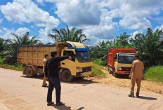 Nah Loh, Kendaraan Angkutan Kontraktor PT Hindoli di Stop Pemdes dan Warga