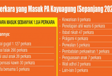 Cerai Gugat Mendominasi, Pengadilan Agama Kayuagung Putuskan 1.554 Perkara 