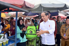 Pj Gubernur Agus Fatoni Dampingi Presiden Jokowi Tinjau Pasar Lawang Agung Muratara Guna 