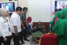 Peringatan HUT Persit Ke-79, Kodim 0401 Muba Adakan Kegiatan Donor Darah 