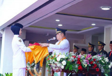 Upacara HUT RI Ke-79, Pengibaran Bendera di Rumdin Bupati Muba Berjalan Khidmat