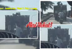 Heboh! Aksi Nekat Bajing Loncat di Jembatan Musi 2 Palembang Terekam Kamera