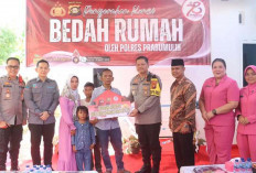 Warga Kurang Mampu Dapat Bantuan Bedah Rumah dari Polres Prabumulih