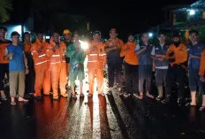Hujan Disertai Angin Kencang, BPBD Muba Bergerak Cepat Tangani Pohon Tumbang