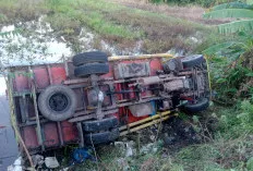 Dua Kecelakaan Maut di Jalintim OKI, Sopir Truk dan Pengendara Motor Tewas di Tempat  