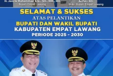 Bupati dan Wakil Bupati Muba Ucapkan Selamat atas Pelantikan Pemimpin Baru Empat Lawang
