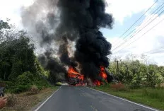 Bus ALS Terbakar di Jalinsum Muratara Usai Tabrakan dengan Truk Tangki BBM, 9 Penumpang Dilaporkan Tewas