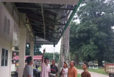 Waduh Gimana Nih!Belum Lama Selesai Rehab, Plafon Pustu Desa Burai Ambruk