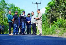 Pj Bupati H Sandi Fahlepi Tinjau Pembangunan Infrastruktur Jalan