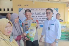 Polsek Sungai Lilin dan Bulog Gelar Bazar Beras Murah, 3 Ton Habis dalam 30 Menit