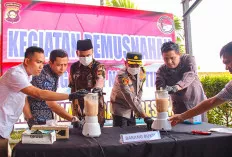 Polres OKI Musnahkan 890 Butir Pil Ekstasi 