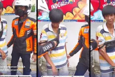 Kocak, Saat Diamankan Jukir Liar Depan Indomaret Nangis