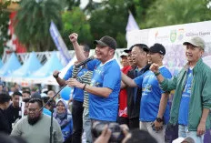 Gubernur Deru Lepas Jalan Sehat HUT ke-30 Sumeks: Ajang Sehat dan Silaturahmi Warga Palembang