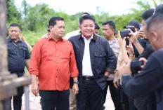 Gubernur Herman Deru Resmikan Groundbreaking Pembangunan Jembatan Tanah Kering Baru yang Viral di Pulau Rimau 