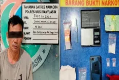 Saat Diperiksa oleh Satres Narkoba Polres Muba, Pria Ini Langsung Serahkan Barang Bukti ke Polisi, Segini Juml