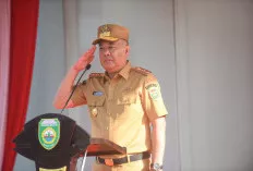 Wagub Cik Ujang Pimpin Apel Gabungan dan  Halal Bihalal Bersama Pegawai di Lingkungan Pemprov Sumsel 