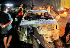 Toyota Vios Terbakar di Jalintim Ogan Ilir, Diduga Akibat Korsleting