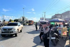 Hindari Kemacetan Lalulintas, Unit Samapta Polres Ogan Ilir Gelar Pengamanan Pasar Bedug   